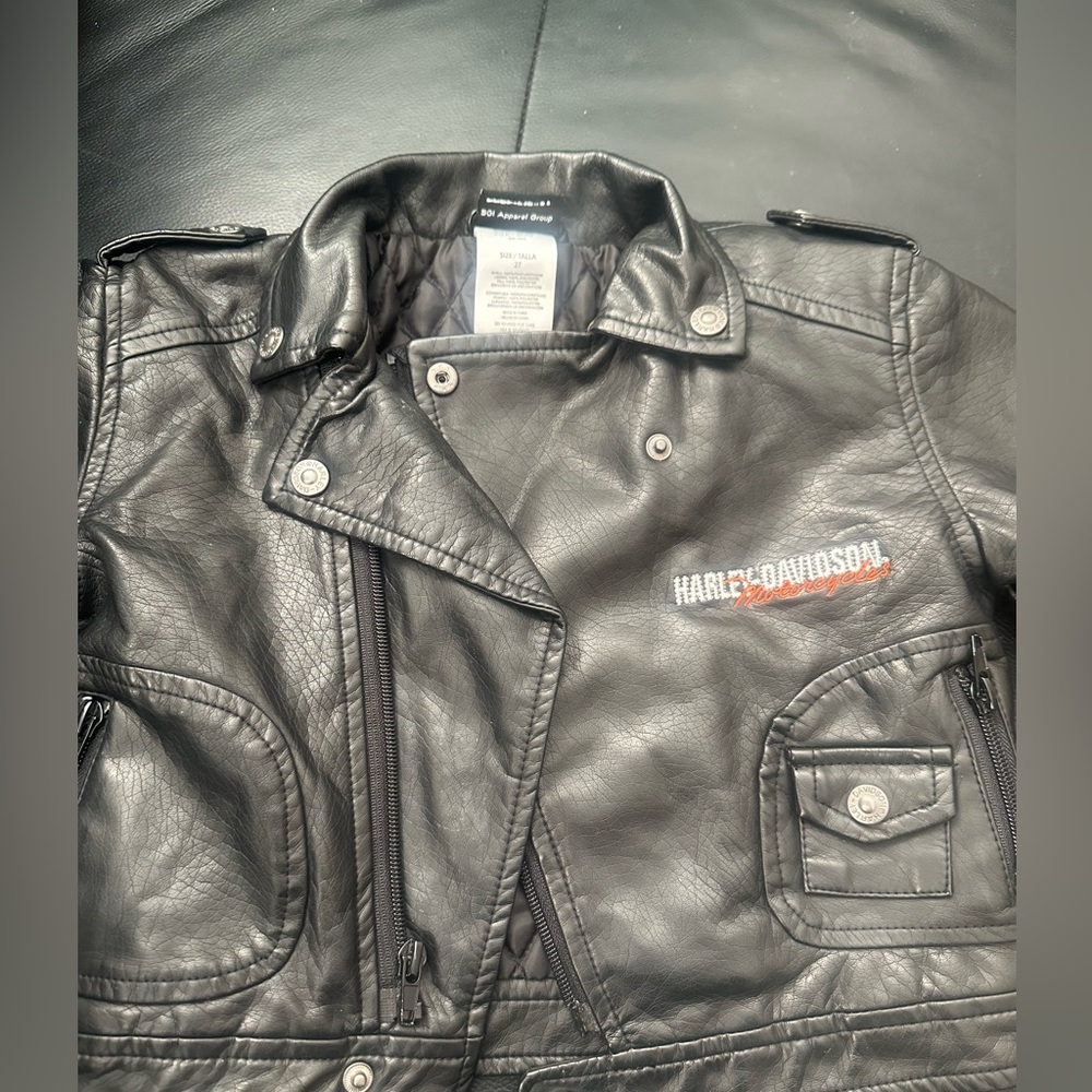 Harley-Davidson Kids Black Leather Biker Jacket